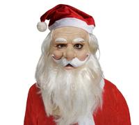 Zestivra Couverture faciale de Noël | Noël réaliste amusant en latex - Couverture de tête pour adultes pour fêtes avec bonnet de Père Noël, fêtes et célébrations pour enfants