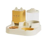 Zestivra Distributeur automatique de nourriture pour chat - Distributeur d'eau pour chien de grande capacité - Double gamelles avec gourde automatique