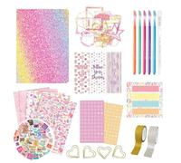 Zestivra Ensemble de journal créatif - Kit de scrapbooking et journal intime - Kit de scrapbooking et d'agenda, journal multifonctionnel pour filles, créatif et kits pour enfants à partir de 4 ans