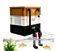 Zestivra Filtre d'aquarium - Système de circulation de l'eau en polypropylène pour bassin - Design de filtre supérieur - Unité de filtration bio - Structure de nettoyage efficace pour l'entretien de