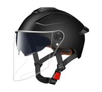 Zestivra Grand casque de moto | Casque demi-coque de cyclomoteur, équipement de protection respirant avec double visière pour course sur route, scooter, motocross, moto sportive, moto, extérieur et