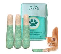 Zestivra Jouets À La Cataire - 3 Pièces Soulagement de Dentition Sécurisé | Jouet De Nettoyage Dentaire avec Cataire - pour Chaton Et Chat, Jeu Intérieur Extérieur, Grattage, Anti-Ennui