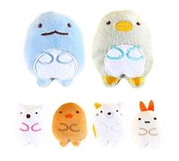 Zestivra Lot de 6 Jouets à mâcher à l' à Chat en Peluche - Cloche couineuse intégrée, poupées divertissantes interactives pour Chatons de Petite, Moyenne et Grande Taille