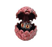 Zestivra Modèle de dragon mobile - Œuf en - Sculpture colorée - Figurine décorative en art imprimé - articulé avec détails fantastiques pour - Décoration de bureau d'étagère