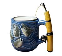 Zestivra Mug de Pêche - 10cl Tasse à Thé Réutilisable en Résine | Tasse En Résine Pour Pêcheur Pour Le Thé Et Le Café - Pour Noël Anniversaire Vacances Et