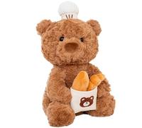 Zestivra Ours en Peluche, 25,4 cm, rembourré, avec et Bonnet de pâtisserie, Doux comme Coussin en Peluche, pour Adultes, et Filles