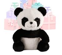Zestivra Panda Peluche - Panda Ours avec Musique légère - Housse Lavable Poupées réalistes Coussin pour Filles Adultes Pâques Saint-Valentin Noël Halloween