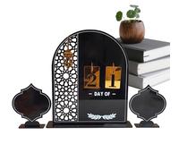 Zestivra Panneau de Décompte des Fêtes | Ornement de Décompte Décoration des Fêtes du Moyen-Orient,Décoration Festive en Acrylique pour - pour Maison Bureau Cheminée Table Étagère Entrée Armoire