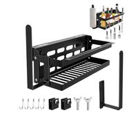 Zestivra Porte-Accessoires de Plancha,Support d'Organisation d'Accessoires de Grill | Organisateur D'Outils De Barbecue,pour Ustensiles De Cuisine, Accessoires De Barbecue, Spatules, Camping Et Patio