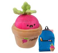 Zestivra Radis en Peluche - Carottes Douces et Mignonnes comme en Pot - Peluche remplie à Tirer - Légumes créatifs pour Sacs et