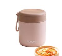 Zestivra | Récipient alimentaire facile à nettoyer avec couvercle - Bocal à soupe isolé sous vide - Pour étudiants, adultes, travail, voyage, camping, pique-nique, cuisine, salle à manger 430 ml