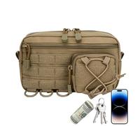 Zestivra Sac de taille en plein air, sac de taille imperméable pour femme - Pack de ceinture de randonnée pour la pêche sur le lieu de travail, kaki, Consulte la descripción, Voir description