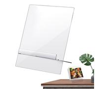 Zestivra Support de livre de cuisine en acrylique | Support de présentation réglable pour livre de recettes | Pour livres de recettes, cuisine, maison, bureau, bibliothèque, école, musée