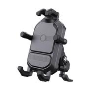 Zestivra Support de téléphone fixe - Base de montage pour scooter, pince réglable pour téléphone portable, moto tout-terrain, antivol de guidon robuste, écran de navigation GPS, stabilisateur de