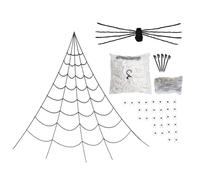 Zestivra Toile D Araignée,Ensemble Décorations Araignées - Grands Accessoires pour Usage en Extérieur et Intérieur, pour Le Jardin, la Maison, la Pelouse, Le Patio, pour Les Fêtes et la Maison