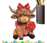 Zestivra Vaches De La Saint-Valentin, Figurine en Résin Décorative Romantique, Figurines Collection Vache Romantique, pour Lui, Elle, Petit Ami, Mari, Femme, Couples, Chambre, Salon, Bureau,