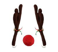 Zestivra Voiture de Noël - Articles de Noël Mignons, Jingle Bells Renne, Voiture Festive, Accessoire de véhicule saisonnier | Merveilleux décoration pour Les Voyages, la Vie Quotidienne