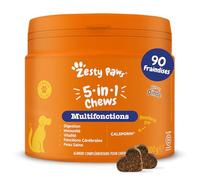 Zesty Paws 5-in-1 Multifonctions - Complément pour Chien sous Forme de friandise - Soin Complet multivitamines - Calsporin, Biotine - 90 Unités (Dinde)
