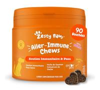 Zesty Paws Allergies et Immunité - Soutien système immunitaire et Peau - Complément pour Chien sous Forme de friandise - Anti-Démangeaisons pour Chien - Huile de Saumon et Oméga 3-90 Unités