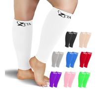 Zeta Manchon XXL (Blanc) Large Grande taille Compression du mollet Soutien Gradient Apaisant Confortable Empêche le gonflement