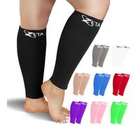 Zeta Wear Paire de chaussettes de soutien pour jambes grande taille - Large compression - Pour femme - Coupe incroyable, noir, 5X-Large