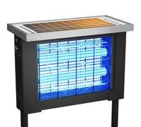 ZETAWALE Piège à insectes solaire étanche pour extérieur - Fonctionne à l'énergie solaire avec capteur de lumière - Piège à mouches portable pour camping - 2000 m² - Pour jardin et jardin (rallonge de