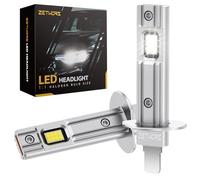 Zethors Ampoule LED H1 16000LM 60W Mini Kits Universels d'ampoules H1 LED,sans Polarité,Plug and Play,Remplacement Halogène H1,Feux de Route et de Croisement,Feux Anti-brouillard,2PCS