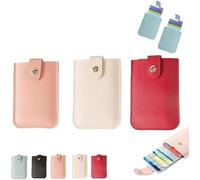 ZeTjieXing 2025New Portefeuille de rangement pour cartes, pochette en cuir à fermeture à pression - Organiseur de cartes de crédit portable fin, 3 pièces - A, 1, Contemporain
