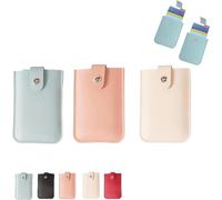 ZeTjieXing 2025New Portefeuille de rangement pour cartes, pochette en cuir à fermeture à pression - Organiseur de cartes de crédit portable fin, 3 pièces -- C, 1, Contemporain