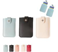 ZeTjieXing 2025New Portefeuille de rangement pour cartes, pochette en cuir à fermeture à pression - Organiseur de cartes de crédit portable fin, 3 pièces--E, 1, Contemporain