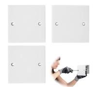 ZETKUS Cache Prise Electriquen,Lot de 3 Cache Prise Murale,avec Vis,pour Prises électriques Ou Interrupteurs Non Utilisés,Prises Electriques Support Caché Encastré(86mm X 86mm)