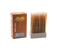 Zetla 250 Cones Brown De Luxe Size - Tubes Préroulés pour Joints - Tubes Coniques avec Filtre (109 x 26 mm) - Cones Joints De Luxe Size - Feuilles Préroulées
