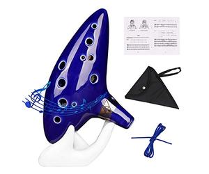 ZETONG Ocarina 12 Hole Alto C with Textbook and Protective Bag, Perfect for Beginners and Professional Performance