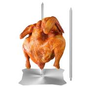 Zetqhuu Brochette de Grill,Support Vertical En Acier Inoxydable Pour Broche À Viande De Barbecue - Support Kebab Poulet Pour Four Barbecue | Extérieur Camping Shawarma