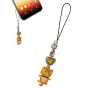 Zetqhuu Charme de Téléphone Chat - Bracelet Porte-Clés - Accessoire Anti-Perte Chat pour Adulte Téléphone Clés Sac à Main
