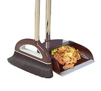 Zetqhuu Ensemble Balai et Pelle à poussière pour la Maison, Ensemble de balais Magiques antiadhésifs à Long Manche avec Pelle à poussière Debout, Pelle et Balai pour la Maison, la Cuisine, Le Bureau