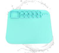 Zetqhuu Fruit Washing Machine - Tapis Artiste Feuille De Silicone avec Godet - Plateau Palette Antiadhésif Outil De Moulage Résine | pour Argile Couleur Dessin Bureau Artisanat