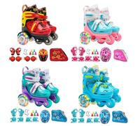 Zetqhuu Patins à roulettes à Trois Points, Patins à roulettes réglables,Patins à roulettes d'équilibre à Trois Points pour - Chaussures de Patinage pour Filles et garçons âgés de 3 à 8 Ans avec
