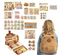 Zetqhuu Trousse De Papeterie Capybara Pour, Fournitures Scolaires pour Adultes, Sac à Dos en Peluche Kawaii, Pour Journalistes, Amateurs d'Animaux, Ados, Adultes, Collectionneurs & Artistes -