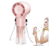 Zetqhuu Ventilateur Portable | Ventilateur de Brumisation Ultra Silencieux Douze Mille Tours par Minute,de Nuque Rechargeable USB Portable avec Pulvérisation d'Eau pour Voyage et