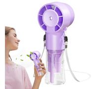 Zetqhuu Ventilateur | Ventilateur de Brumisation Ultra Silencieux Douze Mille Tours par Minute | de Nuque Rechargeable USB Portable avec Pulvérisation d'Eau pour Voyage et