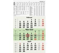 Zettler 602432 Calendrier mural 3 mois 956 - 29.7 x 48.5 cm, papier recyclé