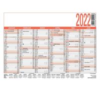 Zettler 609847 Calendrier de table - A6 horizontal, 6 mois / 1 page, carton