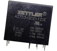 Zettler Electronics AZ733-2CE-24DE Relais pour circuits imprimés 24 V/DC 12 A 2 inverseurs (RT) 1 pc