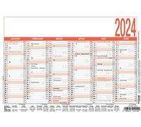 Zettler Lot de 4 Planches de Calendrier « Gebirge » 14,5 x 29,5 cm