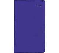 Zettler - Taschenplaner 2025 lila, 9,5x16cm, Taschenkalender mit 64 Seiten in Kunststoffhülle, 1 Woche auf 1 Seite, separates Adressheft, Wochenzählung, Mondphasen und deutsches Kalendarium