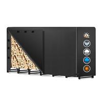 Zettum Étagère à Bois de Cheminée en Métal Pour Extérieur 243 x 35 x 121 CM, PU 600D Avec Couvercle, Revêtement, Abri Imperméable Pour Chauffage