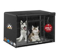 Zettum Housse de Cage pour Chien - Housses de Cage de chenil 600D pour Cage de Chien imperméables et Durable, Housse Universelle pour la Plupart des Cages - 91 x 58 x 63 CM (Housse Uniquement)