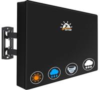 Zettum Housse de protection pour TV d'extérieur 32 Pouce - Housse de protection 600D résistante aux intempéries et étanche pour TV d'extérieur de 28 à 32 Pouce, protection pour boîtier de TV (Noir)