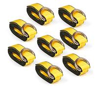 Zeuli Lot de 8 Sangles Lasso de 5,1 cm x 2,4 m avec Anneau en D pour Levage de Roue, remorque, dépanneuse